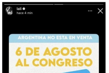 Foto de �Argentina no est� en venta�: Lali se suma al rechazo a la reforma de la Ley de Tierras