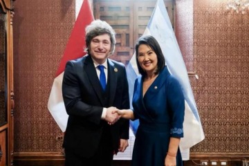 Milei se reuni&oacute; con Keiko Fujimori, la mandataria electa de Per&uacute; 