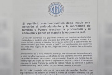 La CGT llev&oacute; al Gobierno su reclamo por el endeudamiento: �La salida no puede ser un ajuste permanente�