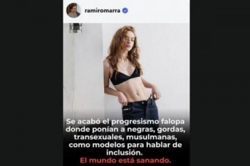 "Pon&iacute;an negras, gordas y transexuales": Marra us&oacute; una publicidad de una mujer para atacar al "progresismo falopa"
